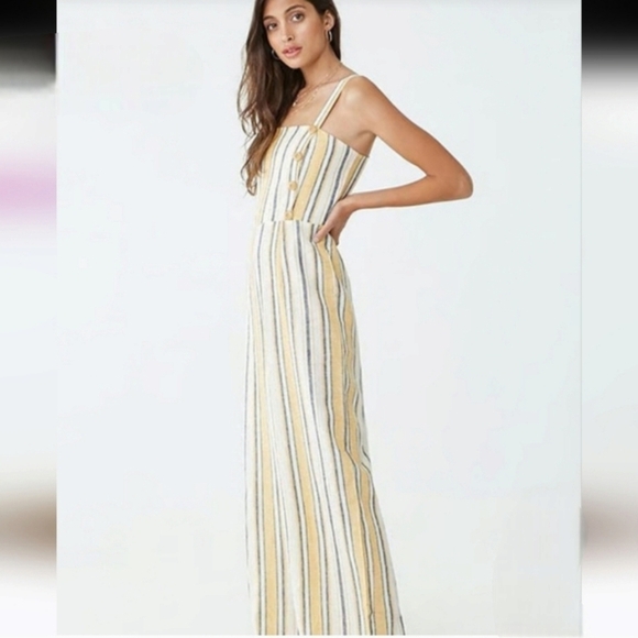 Forever 21 Multicolored Striped Jumpsuit Size Small - Picture 3 of 9